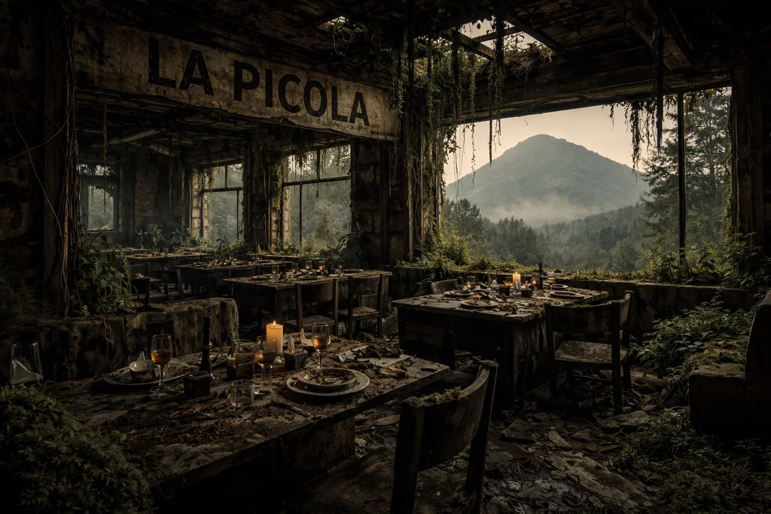 Manoir oublié dans la forêt