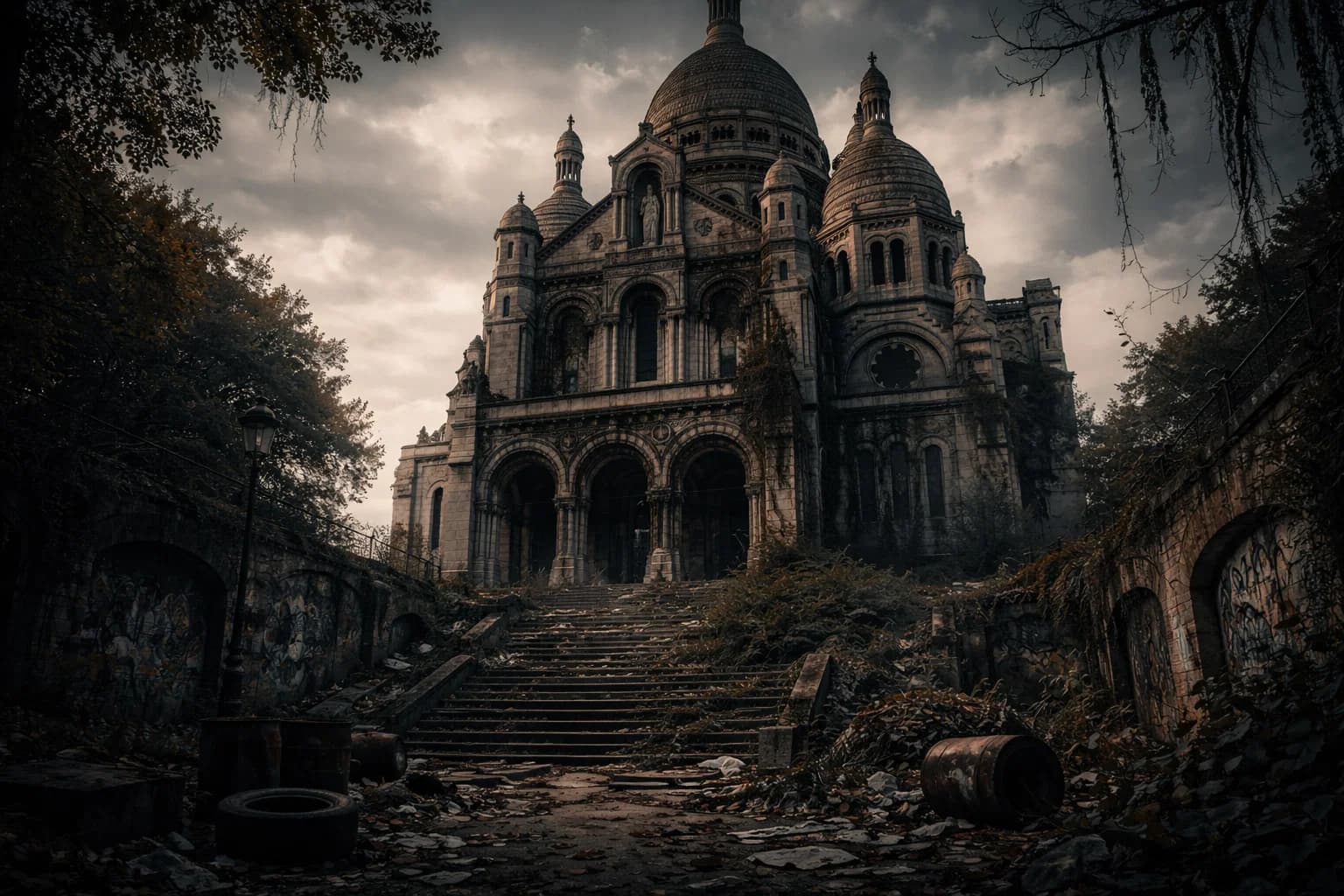 Bâtiment désaffecté en banlieue parisienne