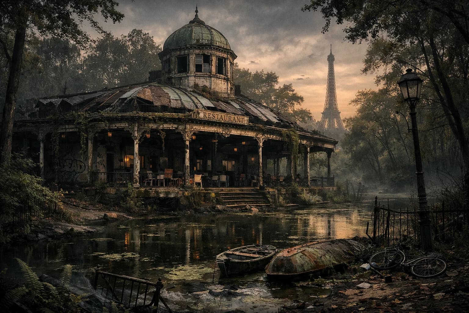 Manoir oublié dans la forêt